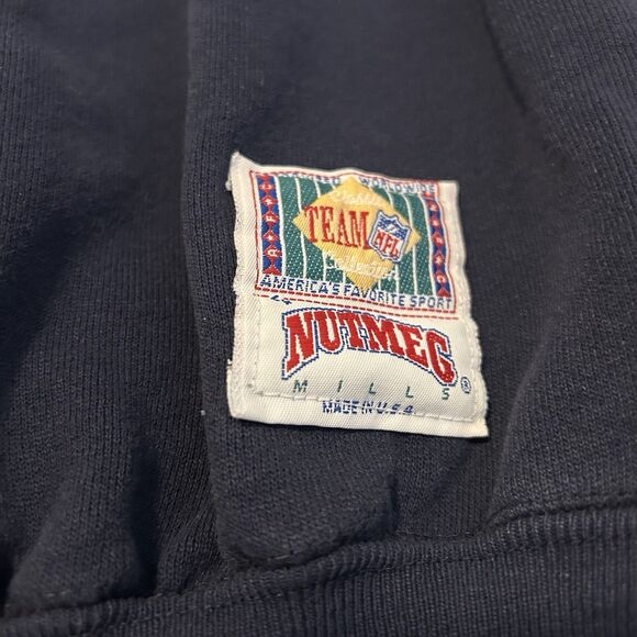 Vintage Nutmeg Dallas Cowboys Sweatshirt Navy VTG Football NFL Large Made In USA - Picture 6 of 13